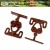 Plastic Twin Double Roller Catch Brown Doors Cupboards Caravan Motorhome