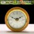 Caravan Clock Round 90mm White Face Wood Mounted