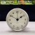 Caravan Clock Round 75mm White Face Insertion Arabic
