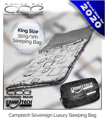 Camptech Sovereign King Size Luxury Sleeping Bag - 350g/sm