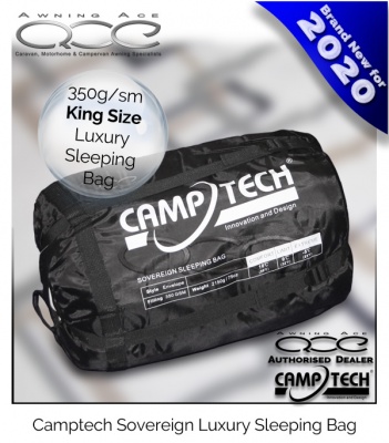 Camptech Sovereign King Size Luxury Sleeping Bag - 350g/sm