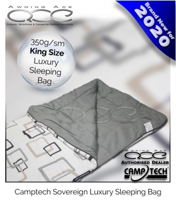 Camptech Sovereign King Size Luxury Sleeping Bag - 350g/sm