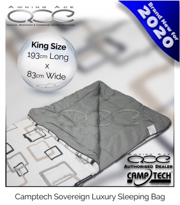 Camptech Sovereign King Size Luxury Sleeping Bag - 350g/sm