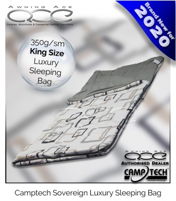 Camptech Sovereign King Size Luxury Sleeping Bag - 350g/sm