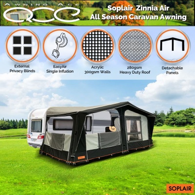 Soplair Zinnia Air Acrylic All Season Inflatable Awning