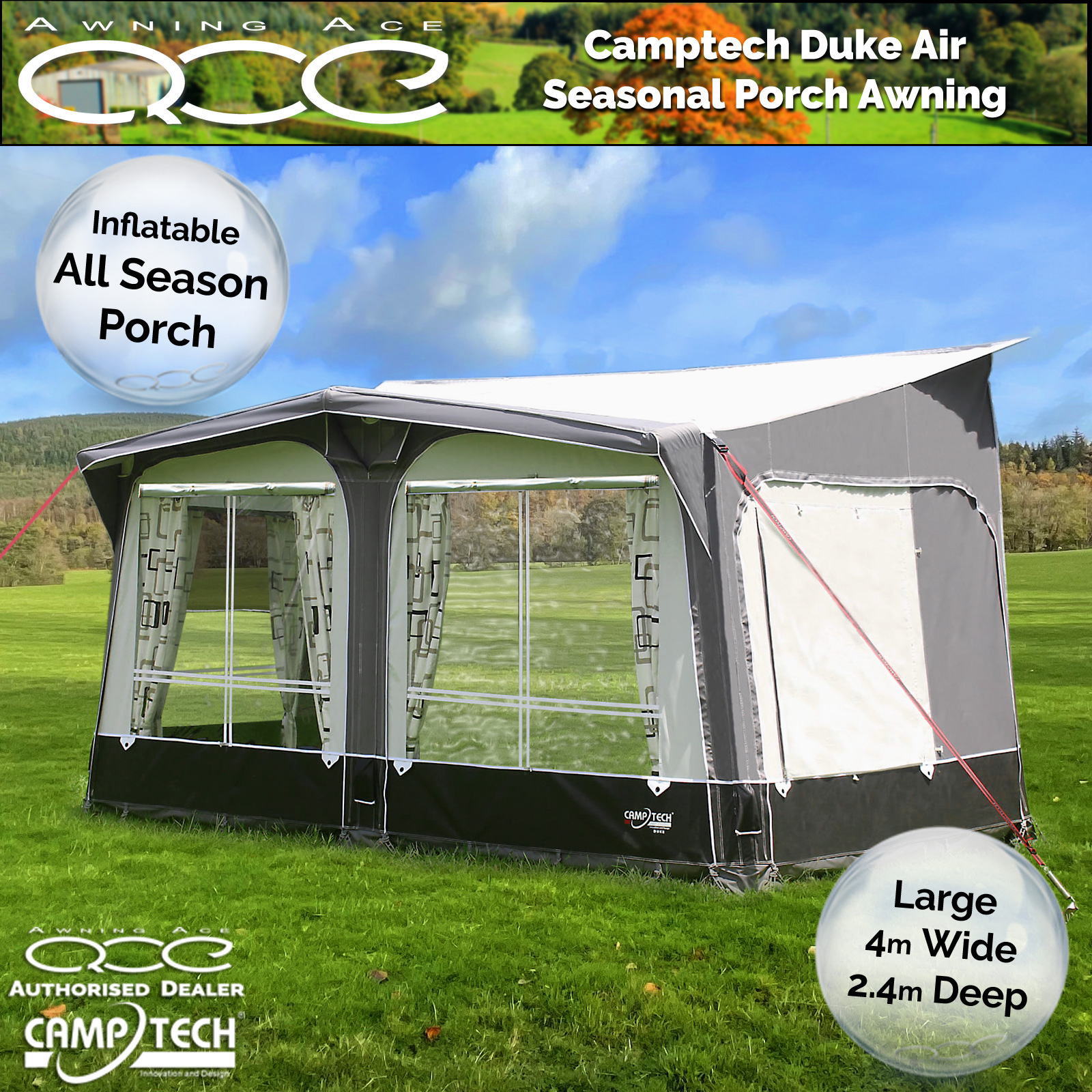 New 2022 Camptech Duke Air Inflatable All Seasonal Porch Awning