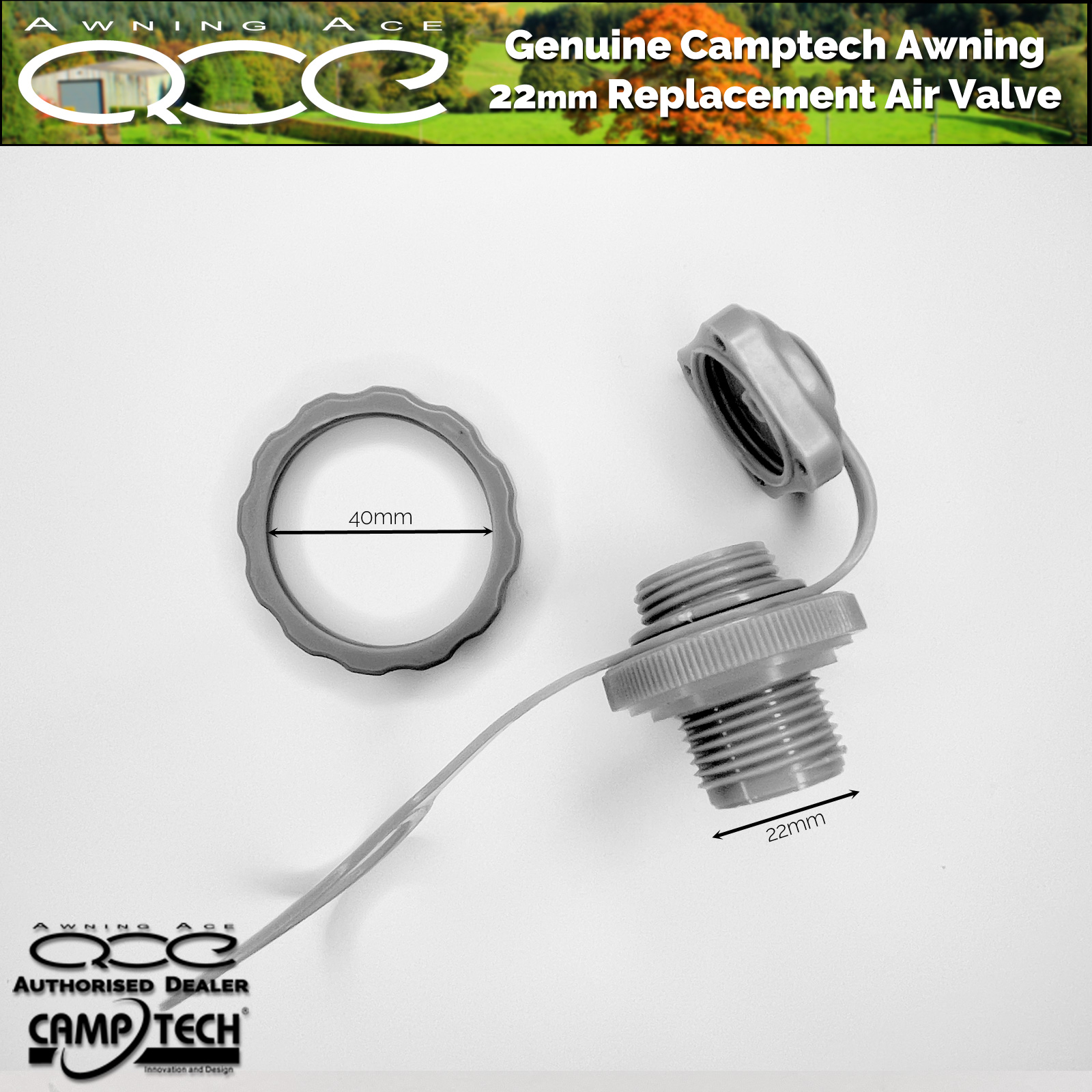 Camptech Air Awning NonReturn Valve (22mm)