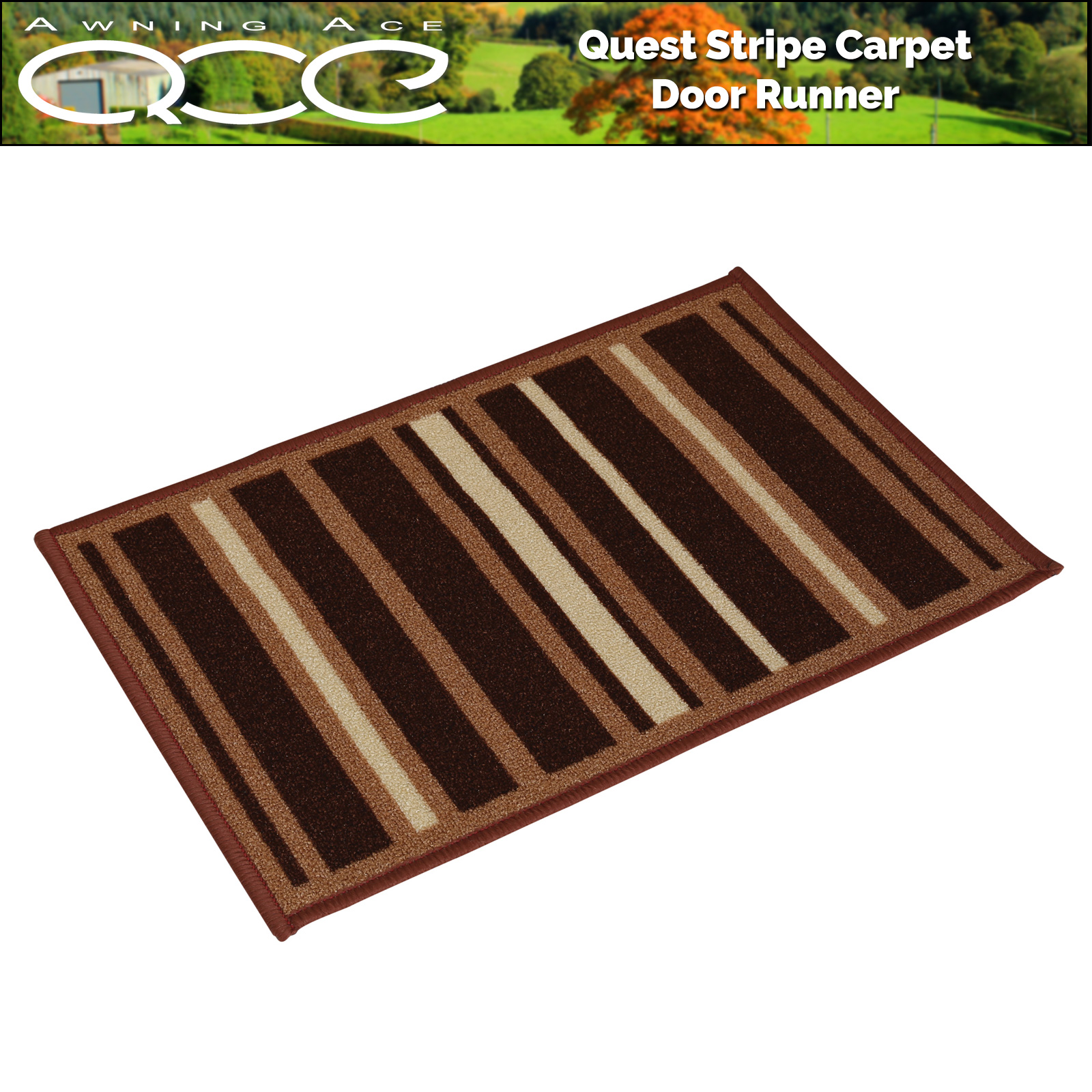 Quest Leisure Stripe Caravan Door Carpet Runner