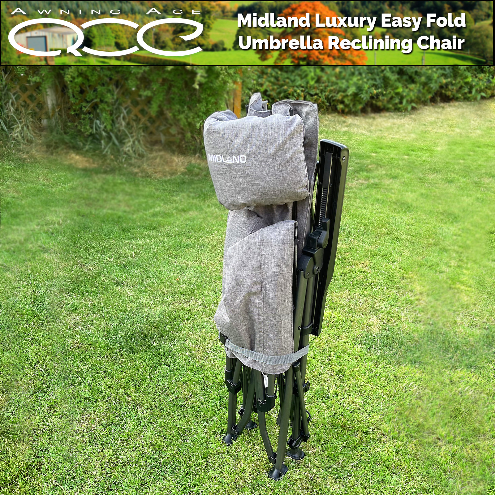 Midland Camping Umbrella Relaxer Luxury Chair