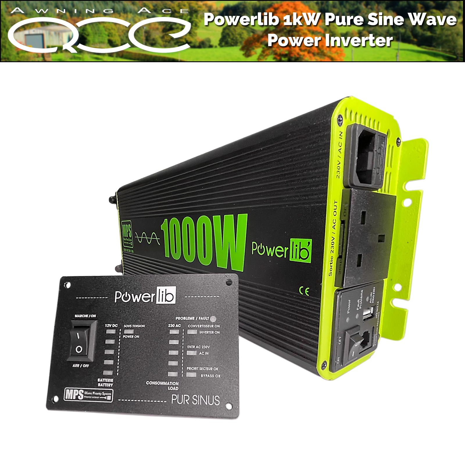 Green Cell® 500W/1000W Pur Sinus Convertisseur DC 12V AC 230V Onduleur  Power Inverter - Green Cell