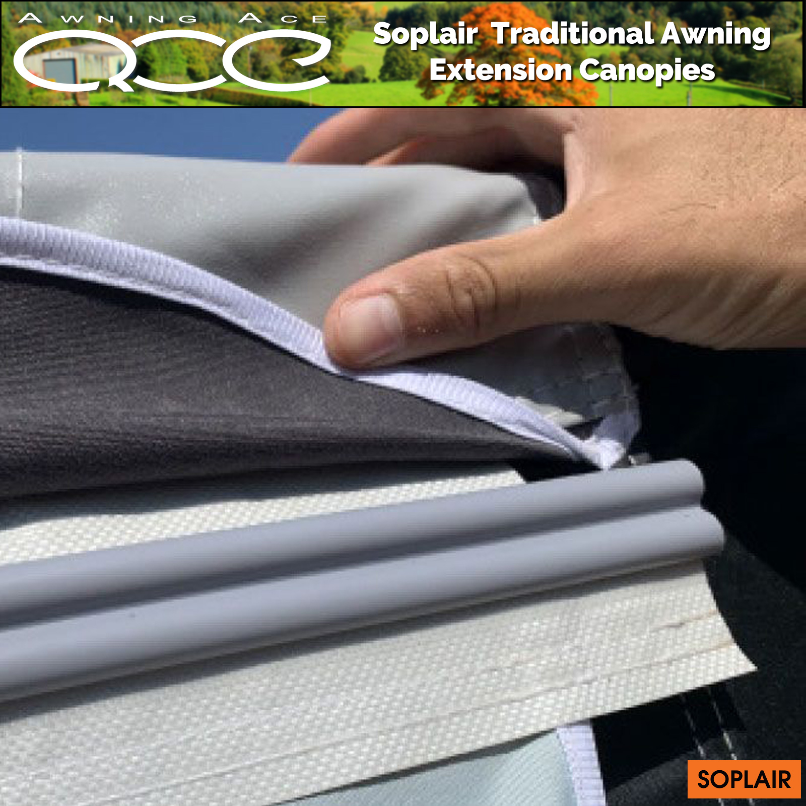 Soplair Awning Side Extension Sun Canopy