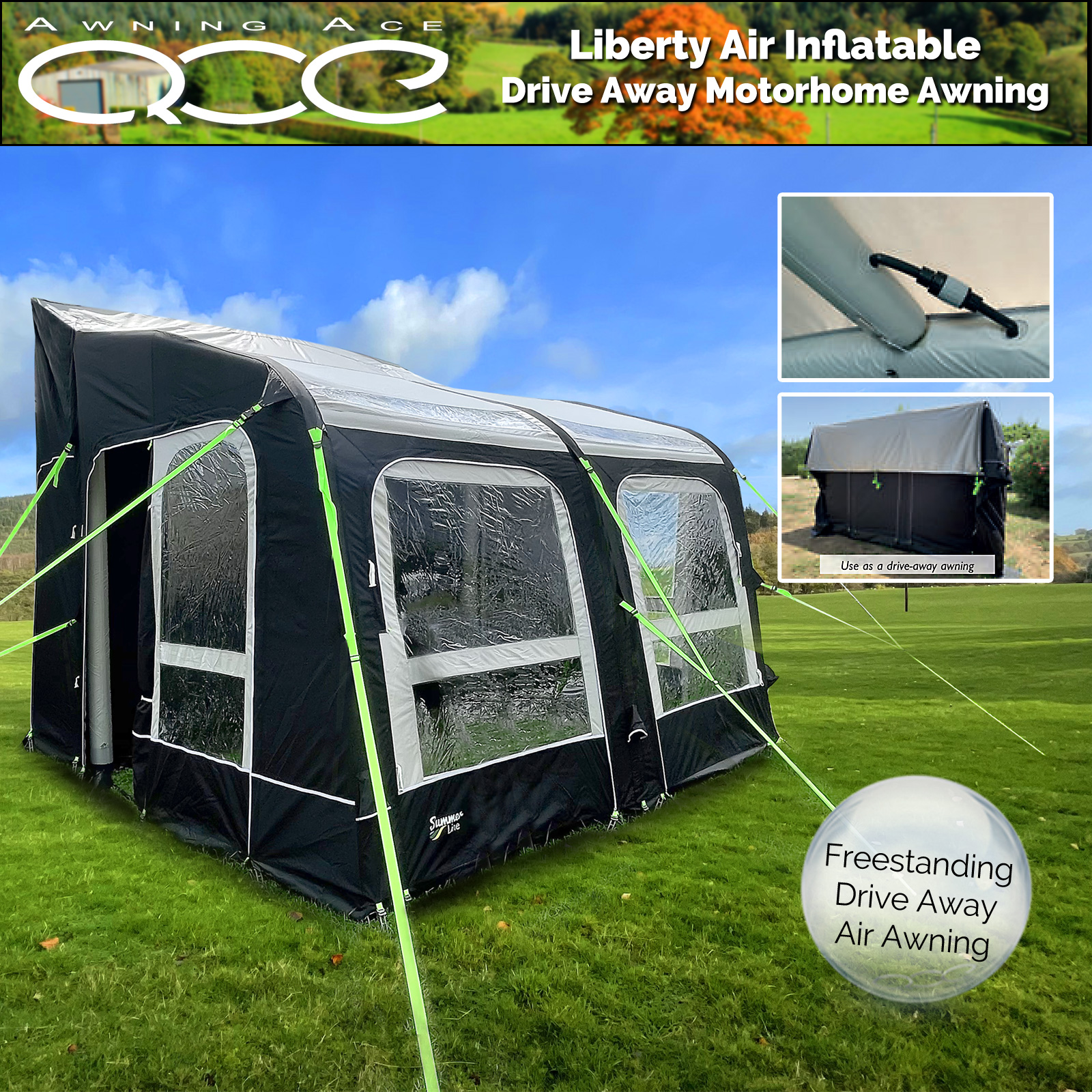 Liberty Air Drive Away Large Heavy Duty Motorhome Awning