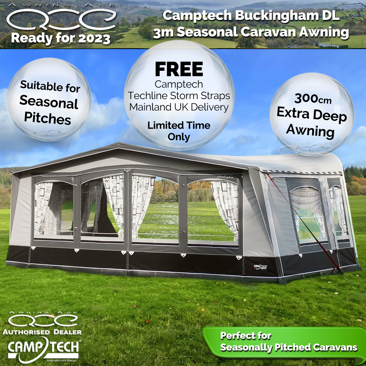New 2023 Camptech Buckingham extra large seasonal all season caravan awning