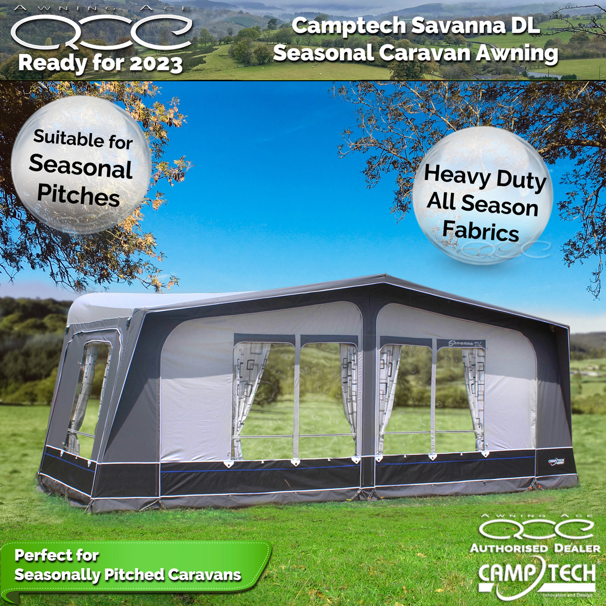 2023 Camptech Savanna DL Seasonal Caravan Awning