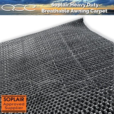 Heavy Duty PVC Awning Carpet Charcoal (500g/m2)