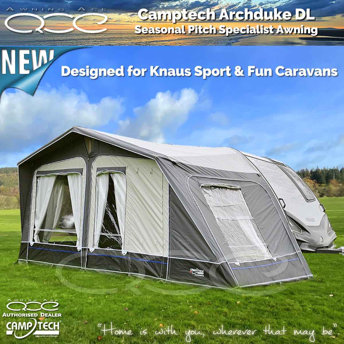 ACRO ギャンゴ Camptech Archduke DL Awning for Knaus Sport & Fun -