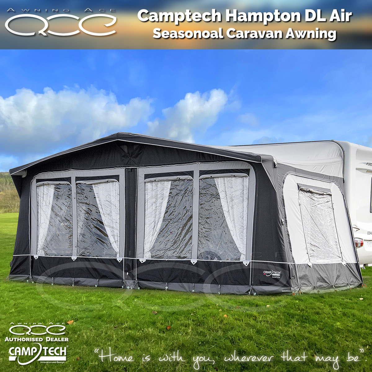 Camptech Hampton DL Air Inflatable Full Seasonal Caravan Awning