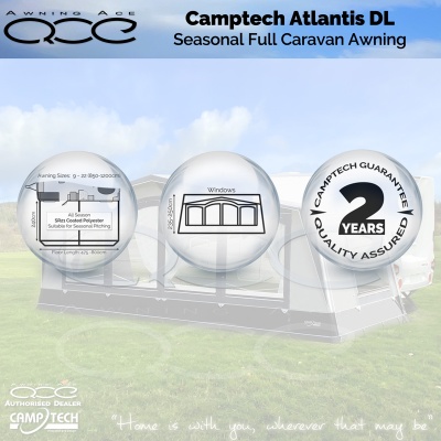 Camptech Atlantis DL Luxury Fibre Frame Awning