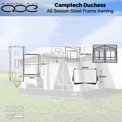 Camptech Duchess Touring Caravan Porch Awning