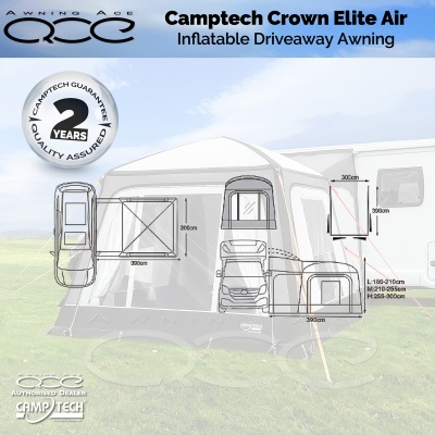 Camptech Crown Elite Air Awning - Medium Height