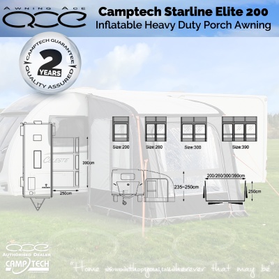 Camptech Starline Elite 200 Inflatable Porch Awning
