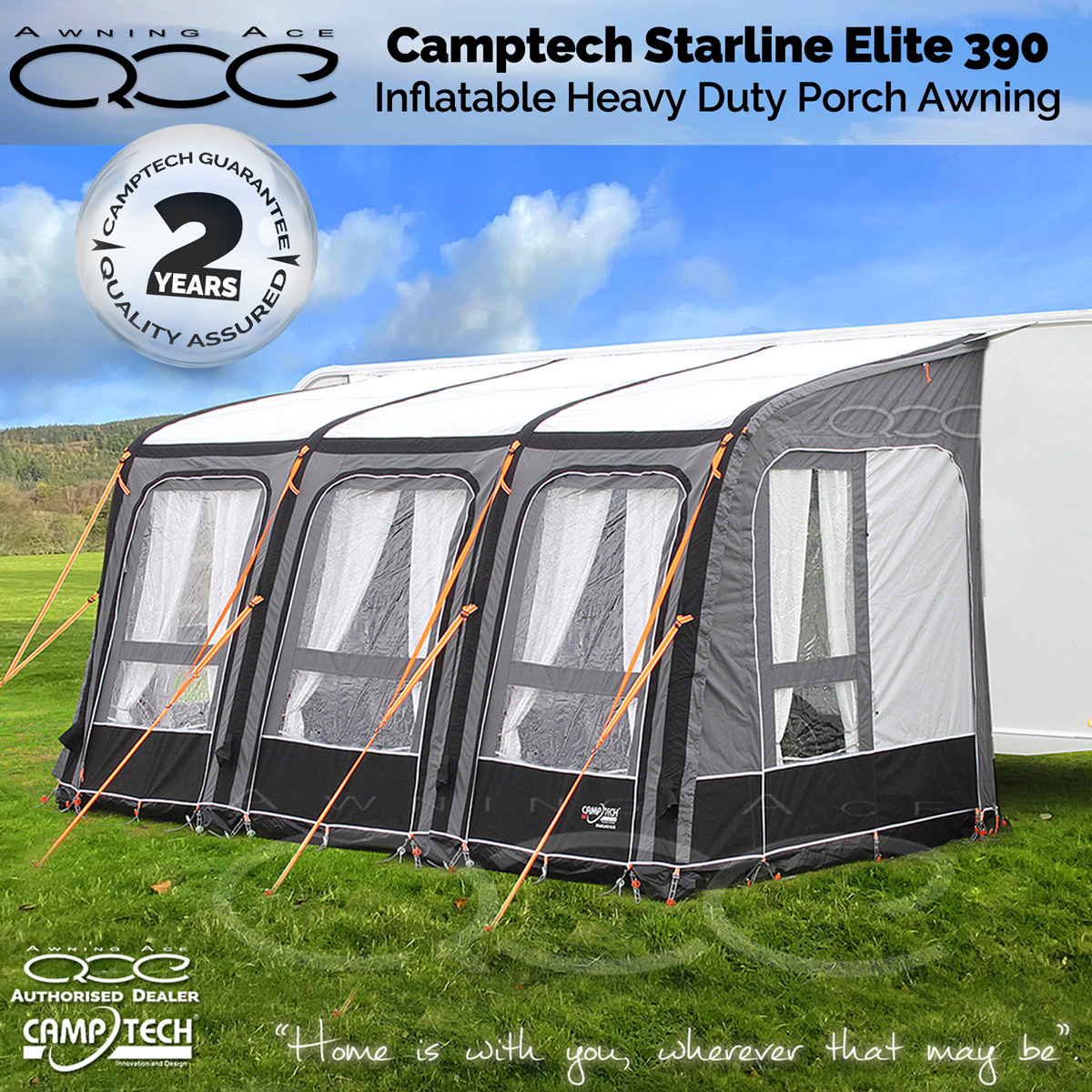 Camptech Starline Elite 390 Premium Caravan Awnings Free £100