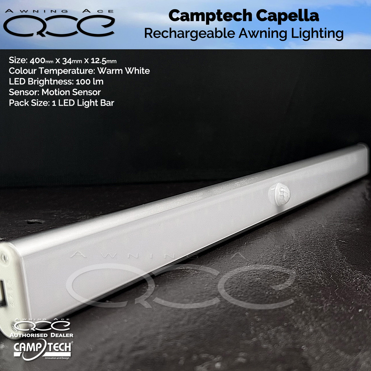 Camptech Capella Rechargeable Awning Lights