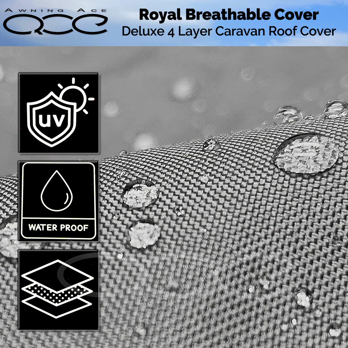 Royal Leisure Caravan Winter Roof Cover - 4 Layer Protection