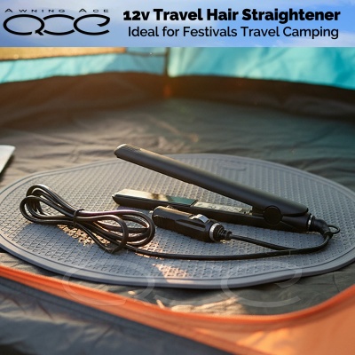 12v Travel Hair Straightener for Festivals, Camping, Car
