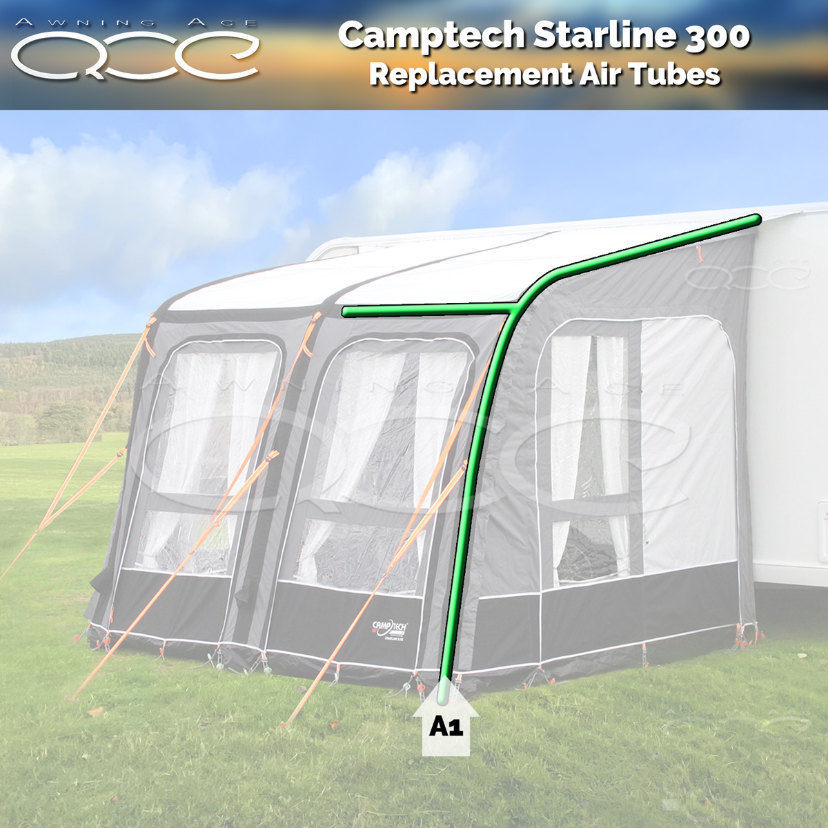 Camptech Starline Air 300 Awning Replacement Air Tubes