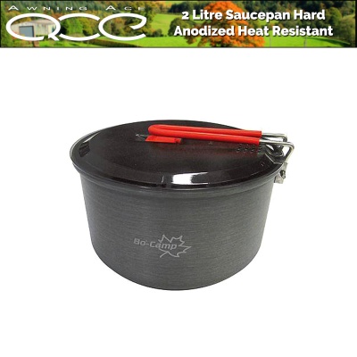 2 Litre Saucepan Hard Anodized Heat Resistant