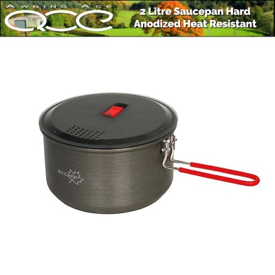 2 Litre Saucepan Hard Anodized Heat Resistant