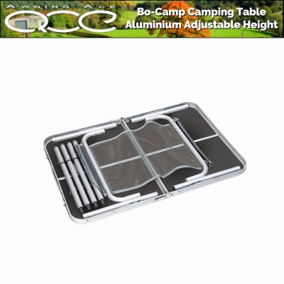 Bo-Camp Camping Table Aluminium Adjustable Height 90x60cm