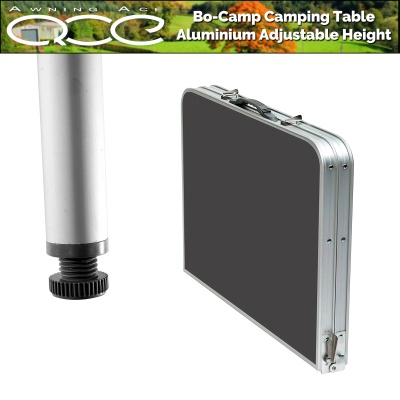 Bo-Camp Camping Table Aluminium Adjustable Height 90x60cm