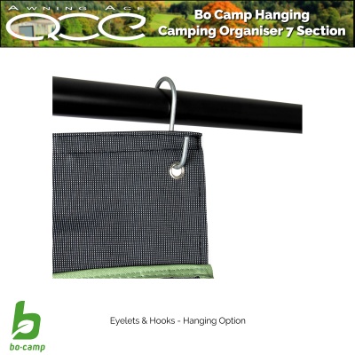 Camping Hanging Organiser - 7 Section Wardrobe