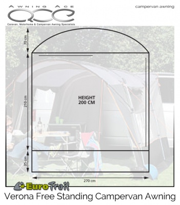 EuroTrail Verona VW Campervan Drive Away Awning for T4 T5 T6 Transporter