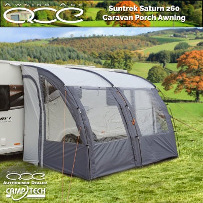 Saturn 260 Caravan Lightweight Porch Awning Repaired