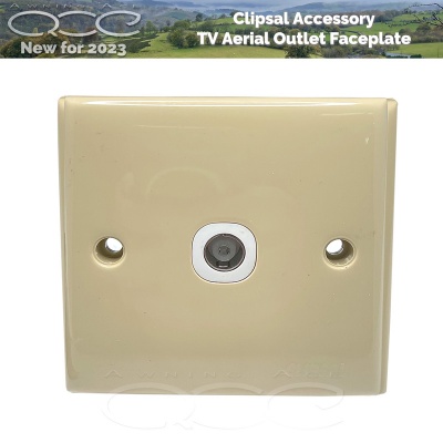 Clipsal TV Aerial Outlet Socket Beige Caravan