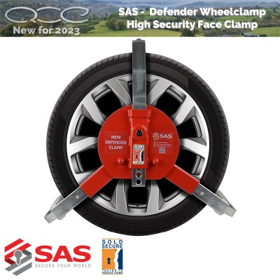 SAS Defender Wheelclamp Sold Secure Gold Clamp