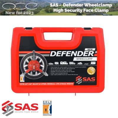 SAS Defender Wheelclamp Sold Secure Gold Clamp