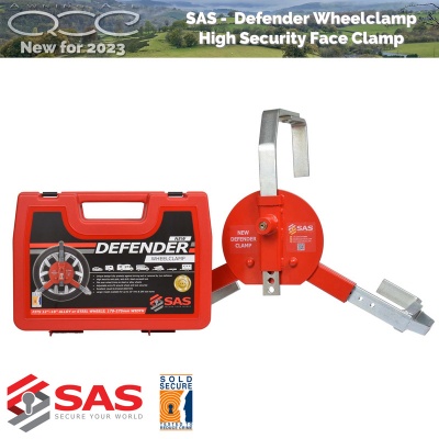 SAS Defender Wheelclamp Sold Secure Gold Clamp