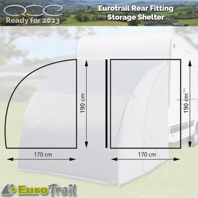 EuroTrail XL Rear Caravan Motorhome Rear Storage Annexe Shelter