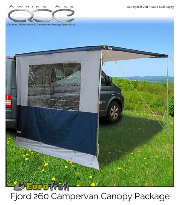 EuroTrail Fjord 260 Campervan Sun Canopy with Side Panel