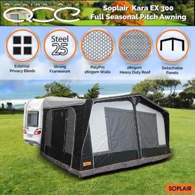 Soplair Kara EX 300cm Luxury Seasonal Caravan Awning