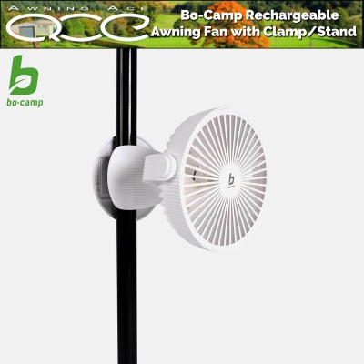 Bo-Camp Rechargeable Awning Fan with Clamp/Stand