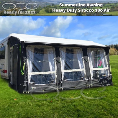 Summerline Sirocco Air 380 Inflatable Acrylic All Season Caravan Awning