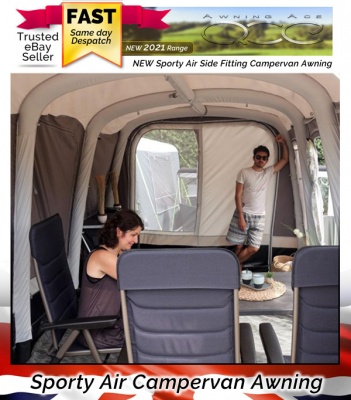 Sporty Air Heavy Duty All Season Inflatable VW Campervan Side Awning