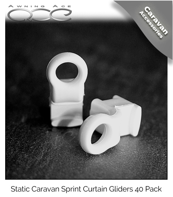 Sprint Swish Caravan Motorhome Curtain Track End Stops (Pack of 2