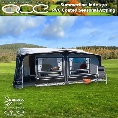 Summerline Jade All Season PVC Coated 270cm Deep Caravan Awning (1086-1120cm)