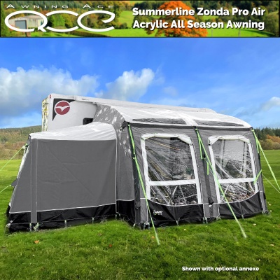 Summerline Zonda Pro Air 330 Inflatable Acrylic All Season Caravan Awning